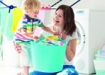happy family washing