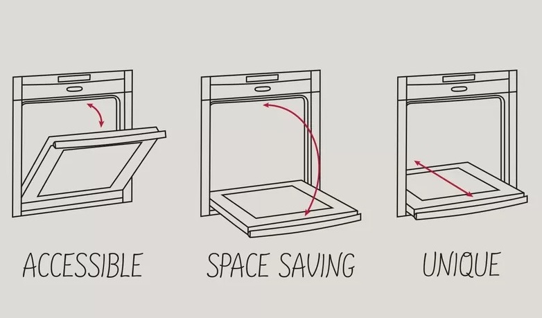The only oven with a disappearing door