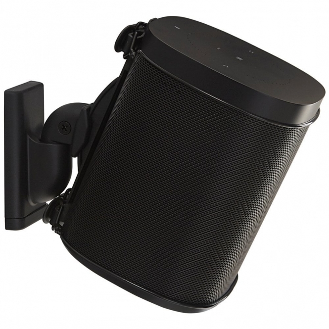 Sanus Adjustable Single Speaker Wall Mount Designed For SONOS ONE, PLAY:1 & PLAY:3, Black