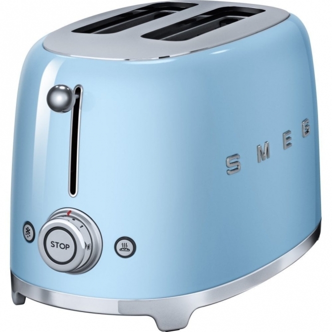 Smeg 50s Retro 2 Slice Toaster, Blue