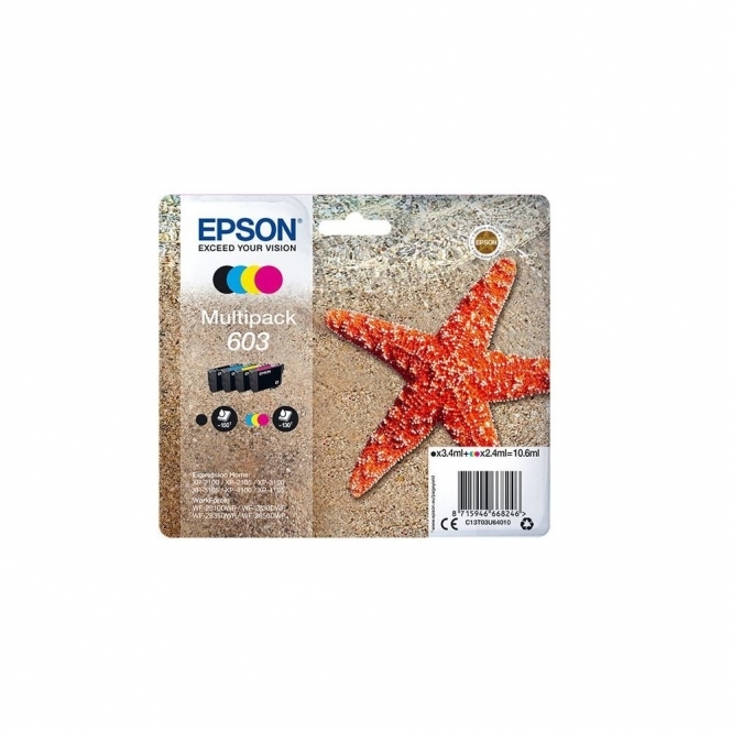 Epson Genuine 603 Ink Cartridge, Multipack