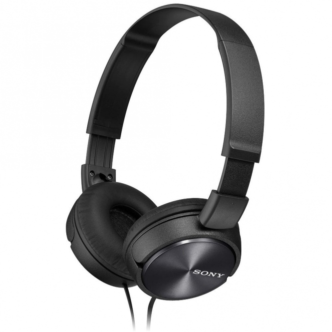Sony MDRZX310 Foldable Headphones, Metallic Black