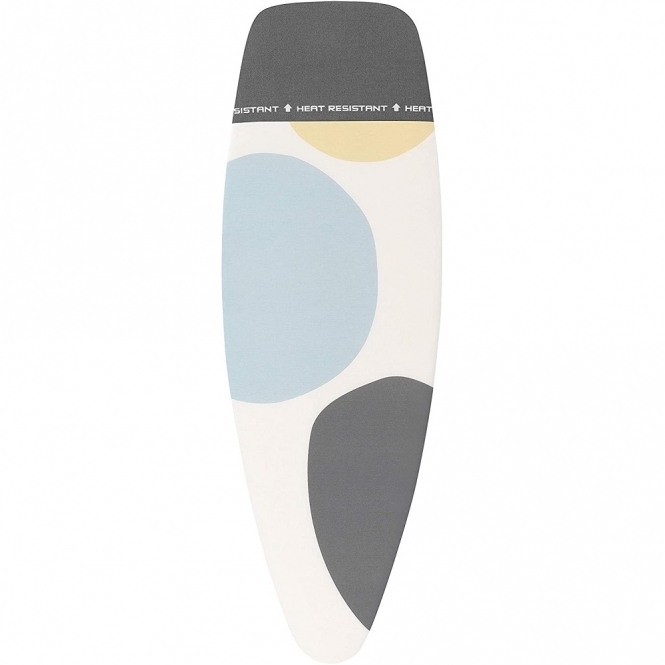Brabantia Ironing Board Cover D, 135x45cm, Built-in Heat Resistant Parking Zone, Spring Bubbles