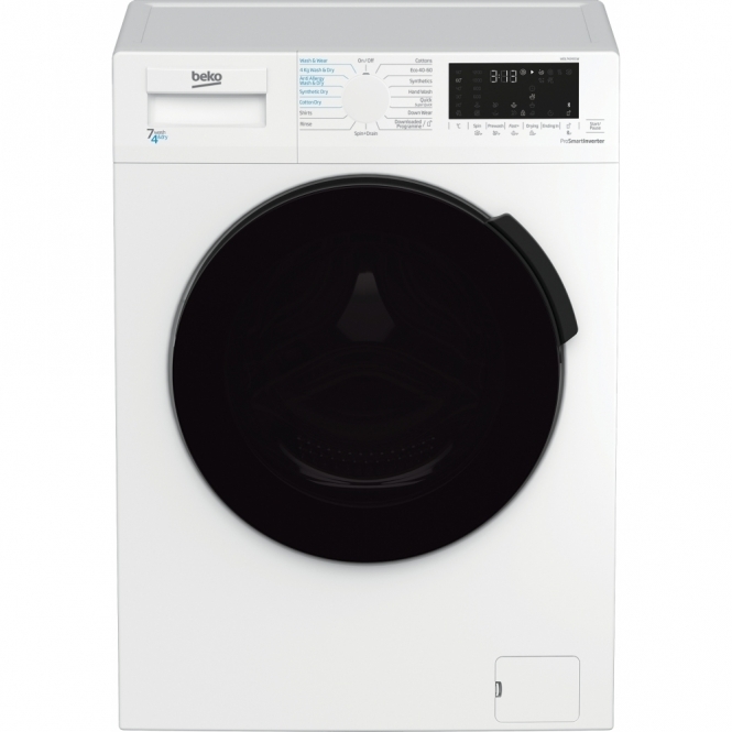 Beko WDL742431W 7kg Wash, 4kg Dry Load, 1200rpm, E Energy Rating, Freestanding Washer Dryer, White