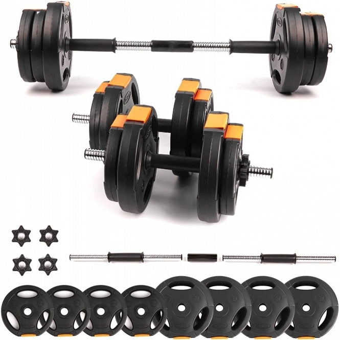 Phoenix Fitness Fitness 2 in 1 Dumbbell and Barbell 15kg Weight Set