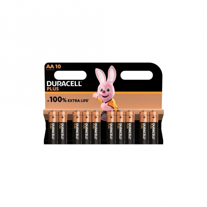 Duracell AA Plus Power +100% Batteries, Pack of 10