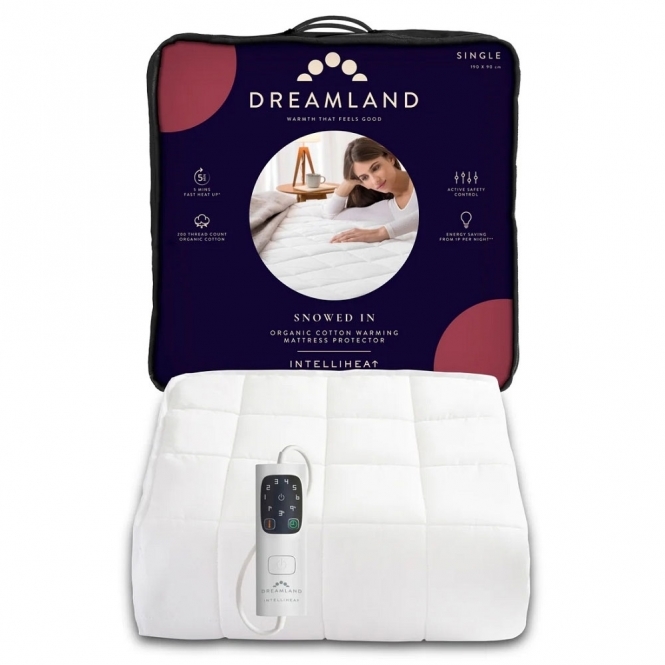Dreamland Organic Warming Mattress Protector, Single