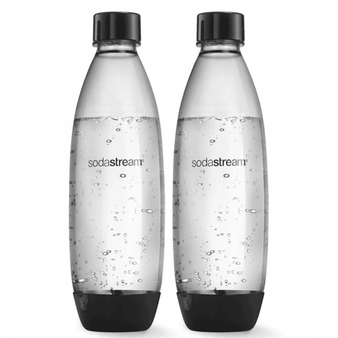 SodaStream 1L Slim, Dishwasher Safe Bottles, Twin Pack
