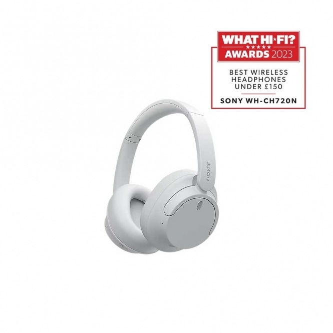 Sony CH720N Active Noise Cancelling Wireless Bluetooth On Ear Headphones, White