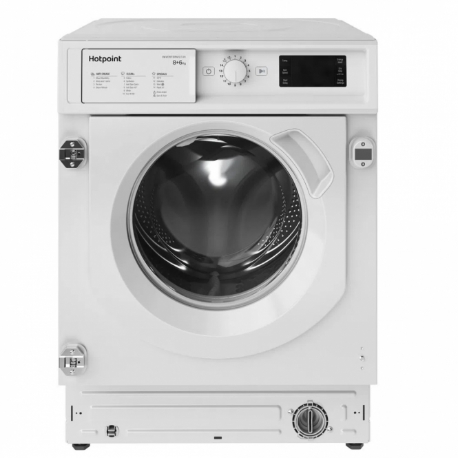 Hotpoint BIWDHG961485UK 9kg Wash, 6kg Dry Load, 1400rpm, D Energy Rating, Built In Washer Dryer, White
