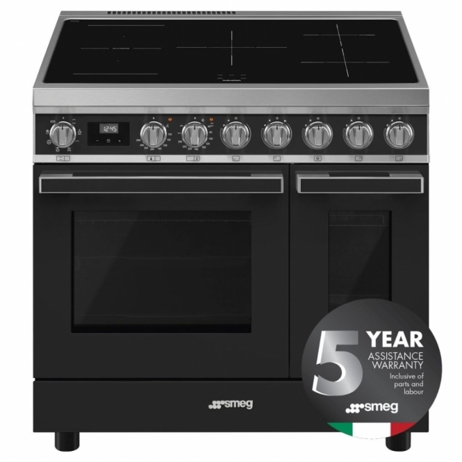 Smeg CPF92IMA Portofino 90cm Range Cooker with Induction Hob, Anthracite
