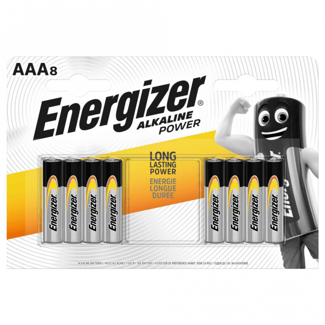 Energizer Alkaline Power AAA Batteries, Pack of 8