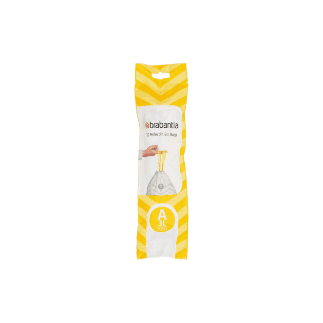 Brabantia 3L (A) PerfectFit Waste Bags, Pack of 20