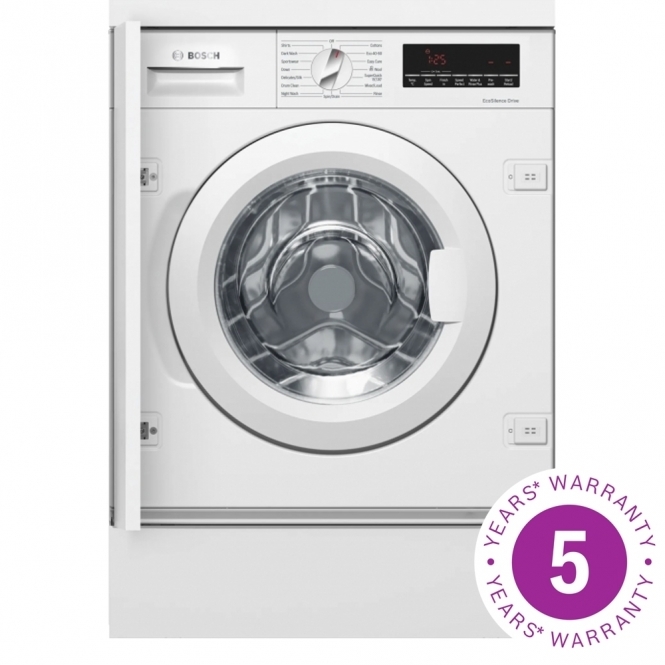 Bosch WIW28502GB Series 8 8kg, 1400rpm, C Energy Rating, Integrated Washing Machine, White