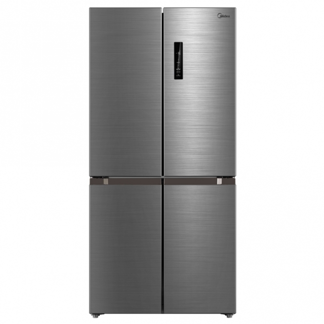 Midea MDRF632FIE46 E Energy Rating, No Frost, 474L Non Plumbed American Style Fridge Freezer, Inox