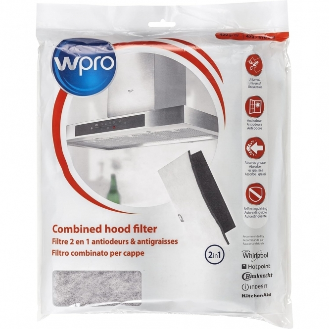 Wpro Universal Grease & Carbon Filter Combined Hood Filter for Cooker Hoods