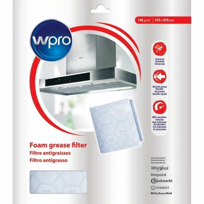 Wpro Extra Large Universal Grease Cooker Hood Fan Filter