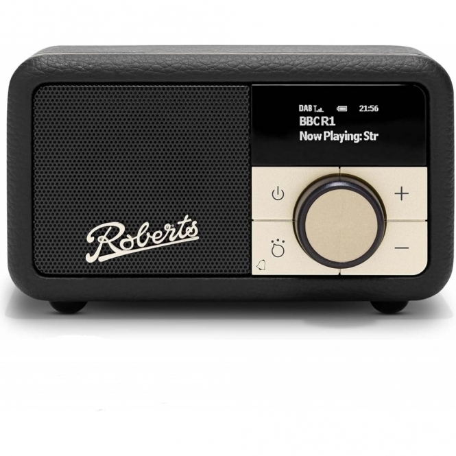 Roberts Revival Petite2 FM/DAB/DAB+ Portable Bluetooth Alarm Radio, Black