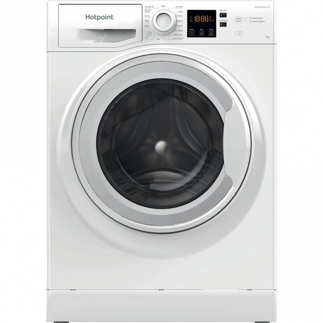 Hotpoint NSWF7469WUK 7kg, 1400rpm, A Energy Rating, Freestanding Washing Machine, White