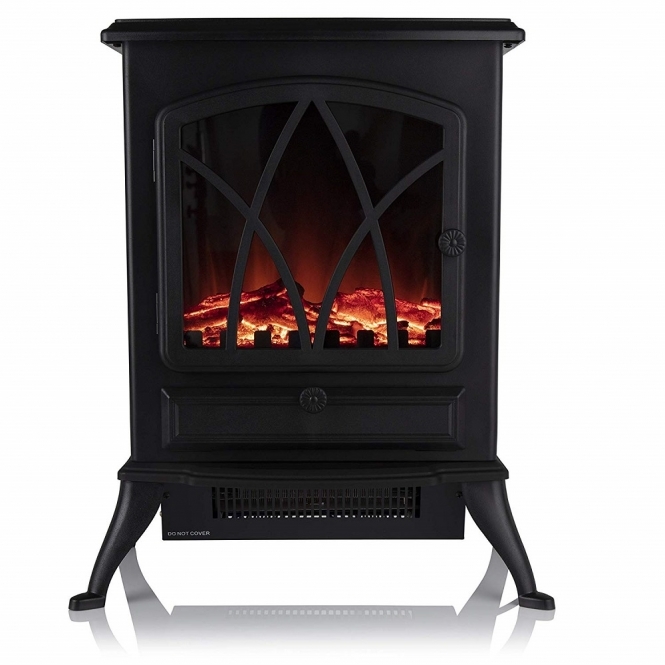 Warmlite 2000W Stirling Electric Stove Fire, Black