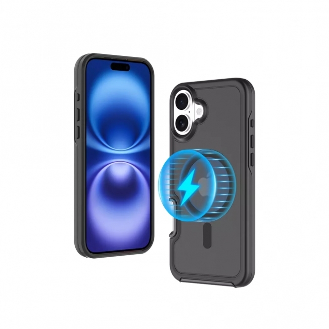 XQUISITE Protective Case Cover for iPhone 16 ProMag, Matte Black