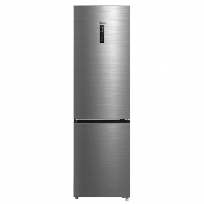 Midea MDRB521MIC46 C Energy Rating, No Frost, Freestanding Fridge Freezer, 201cm, Inox