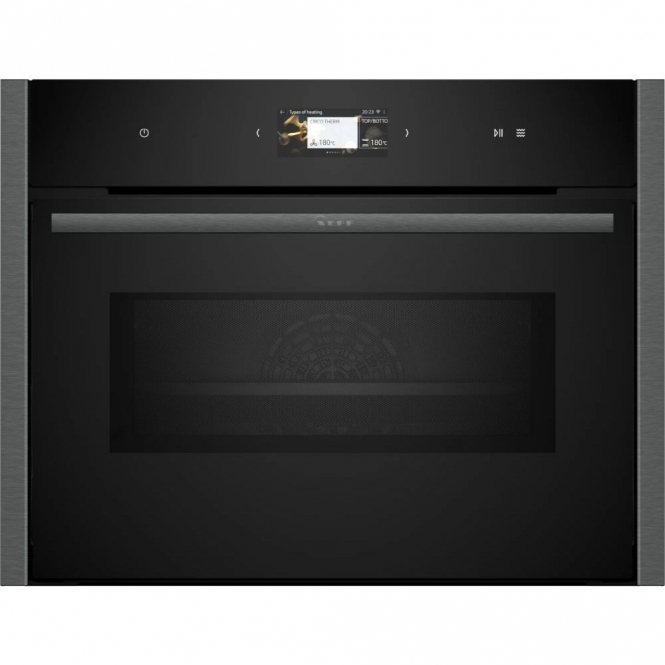 Neff C24MS71G0B N90 A Energy Rating, Compact Pyrolytic Built-In Compact Oven with Microwave, Graphite