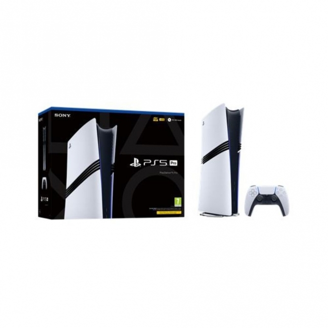 Sony PlayStation 5 Pro, 2TB, White & Black