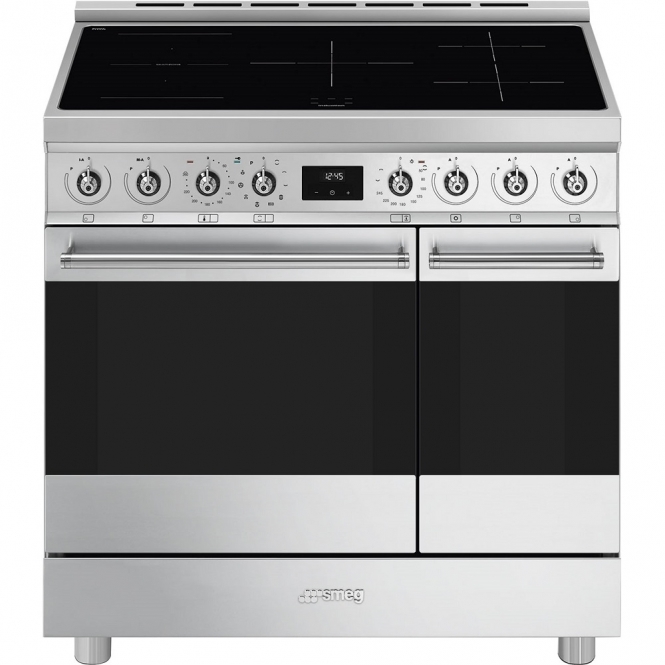 Smeg C92IPX2 Contemporary 90cm Induction Range Cooker, Stainless Steel
