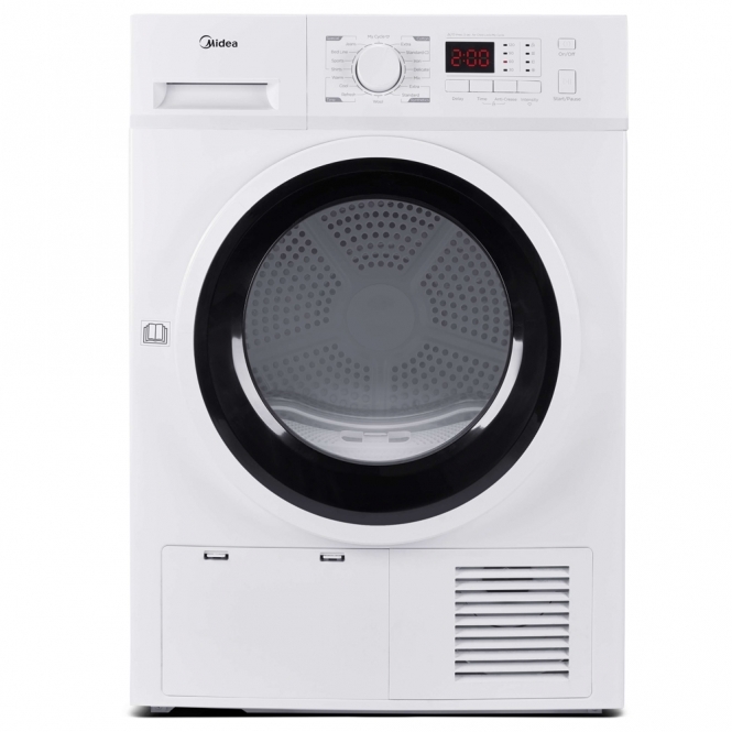 Midea MDG09EH80 8kg, A++ Energy Rating, Freestanding Heat Pump Tumble Dryer