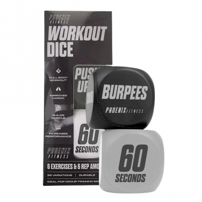 Phoenix Fitness RY2197 Workout Exercise Dice Game, Black