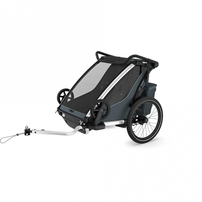 Thule THCH10201039 Chariot Cross 2 Double Child Carrier, Slate Grey