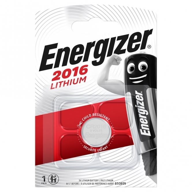 Energizer CR2016 Lithium Coin Cell Battery, Pack of 1