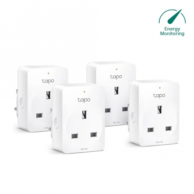 TP-Link TAPOP1104PACK Energy Monitoring Wi-Fi Plug, Tapo P110 4-pack