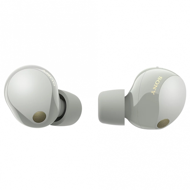 Sony WF-1000XM5 Wireless Noise Cancelling Headphones, Platinum Silver