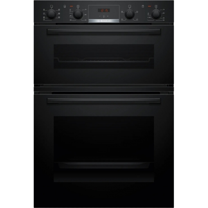 Bosch MBA533BB3B Series 4, A Energy Rating, 71L, Built-in Double Oven, Black