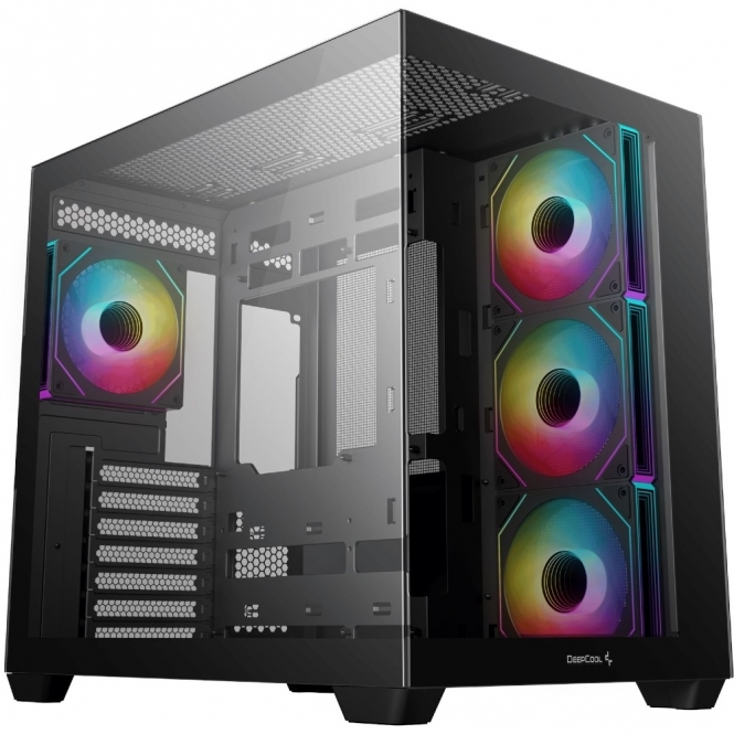 DeepCool CG530 4F Mid-Tower ATX Case, 4x ARGB Fans, Dual-Chamber Design, Tempered Glass Panels