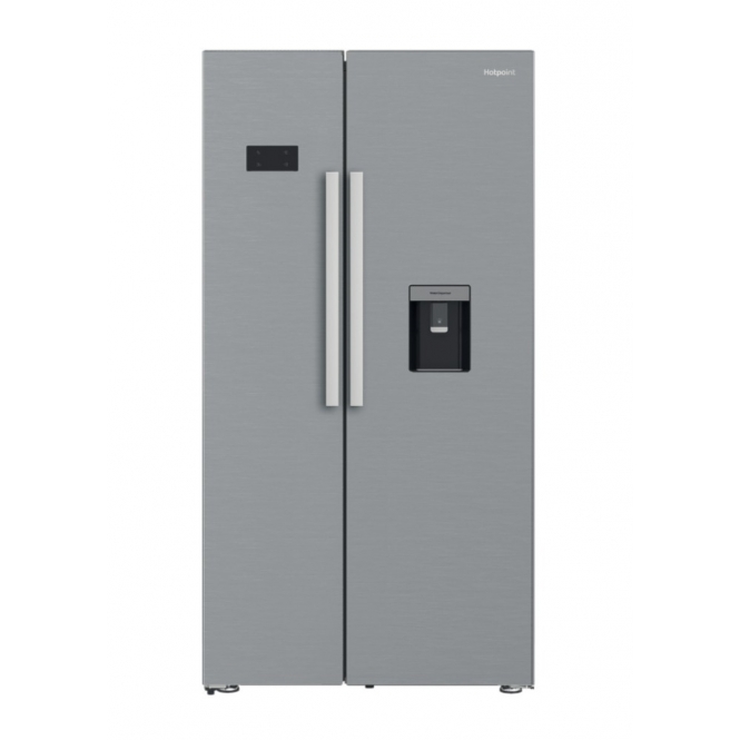 Hotpoint HPG26583WXP4UK E Energy Rating, Dual No Frost, 588L Non Plumbed American Fridge Freezer, Silver