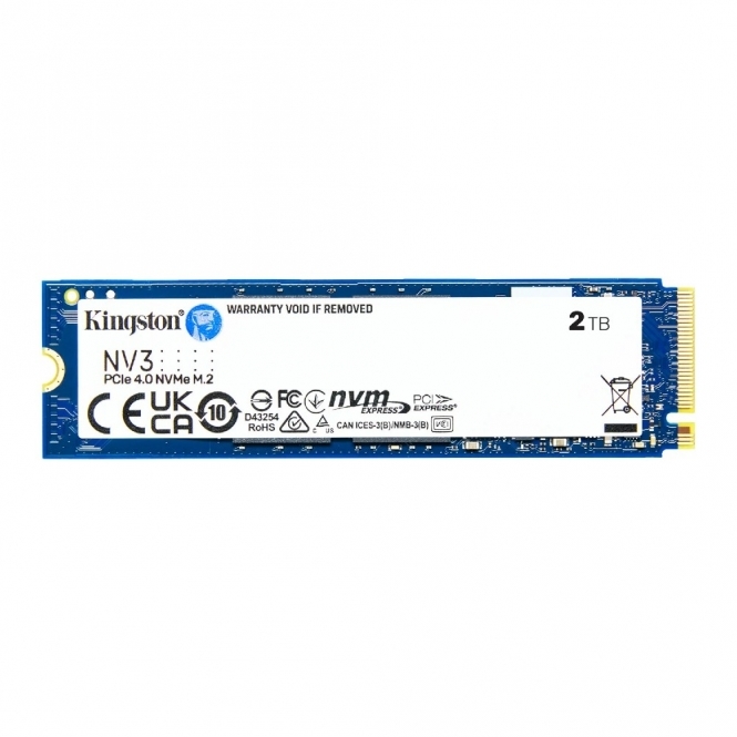 Kingston NV3 2TB Internal SSD, M.2 2280, PCIe Gen4 x4, Up to 6000MB/s Read