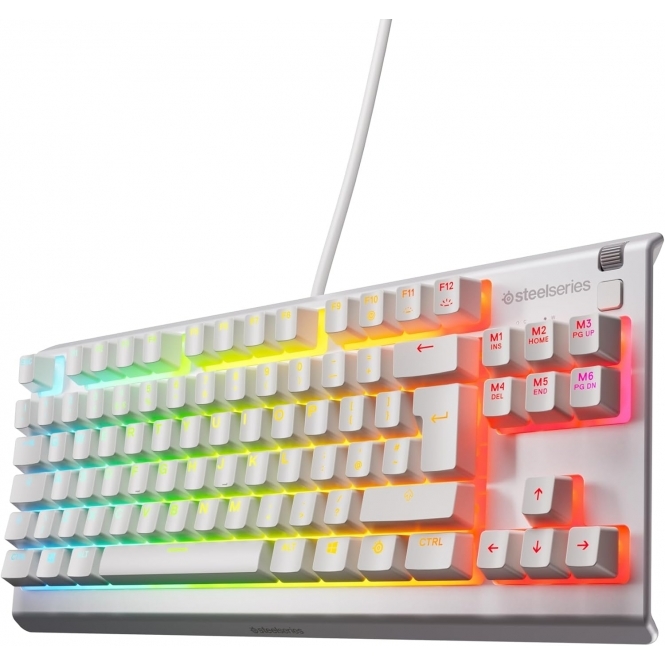 SteelSeries Apex 3 TKL Gaming Keyboard, IP32 Splash‑Resistant, Whisper‑Quiet, 8‑Zone RGB