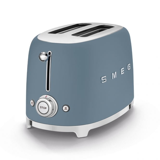 Smeg 50s Retro 2-Slice Toaster, Matte Storm Blue