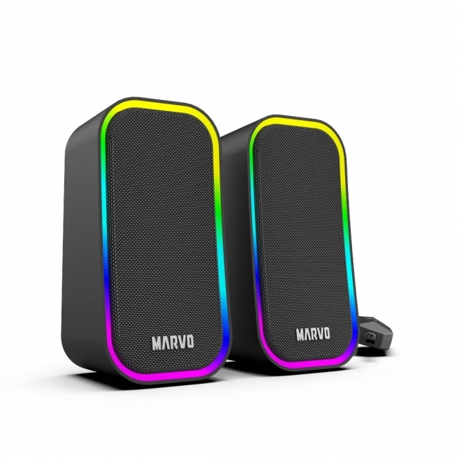 Marvo HAVOC20 Wired PC Speakers, 6W, RGB 