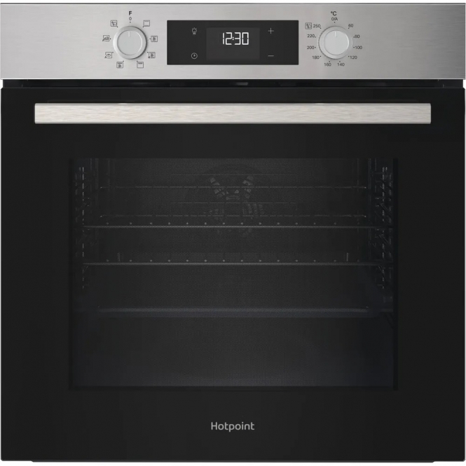 Hotpoint HOM255CXUK  Class 2, 60cm, Built-in Single Multifunction Oven with Multiflow, Stainless Steel