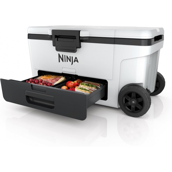 Ninja FB265EUUKWH FrostVault 61L Wheeled Cooler – Cloud White