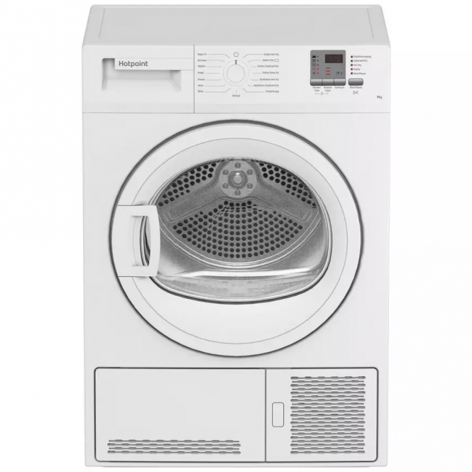 Hotpoint CHDC82WWGDUK 8kg B Energy Rating, Freestanding Condenser Tumble Dryer, White