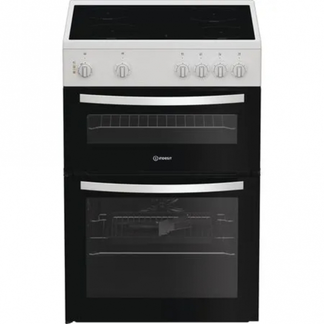 Indesit ITE6VMW 60cm Freestanding Electric Ceramic Cooker, White
