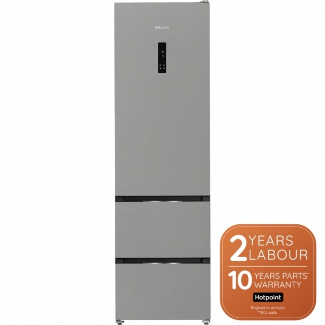 Hotpoint HPKF5351XP4UK E Energy Rating, 60/40, Frost Free Fridge Freezer, Silver