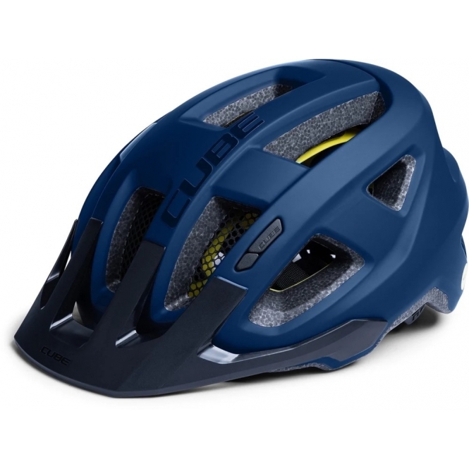 CUBE Youth Helmet, 14 Vents, Washable Pads, Blue