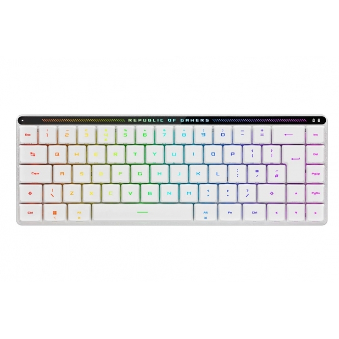 Asus Rog Falchion RX Low Profile Wired/Wireless 65% RGB Gaming Keyboard, White