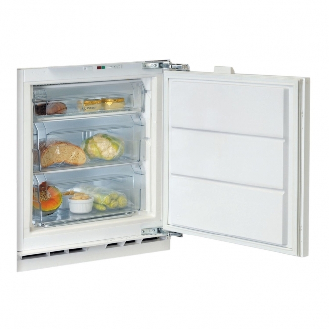 Indesit INBUFZ011 E Energy Rating, 59.6cm, Built-in Under Counter Freezer, White